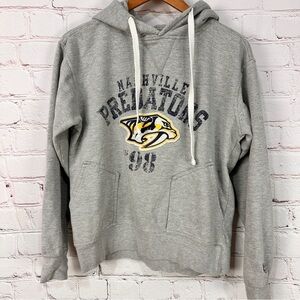 Old Time Hockey Hoodie Small Gray NHL Causeway Collection Nashville Predators 98